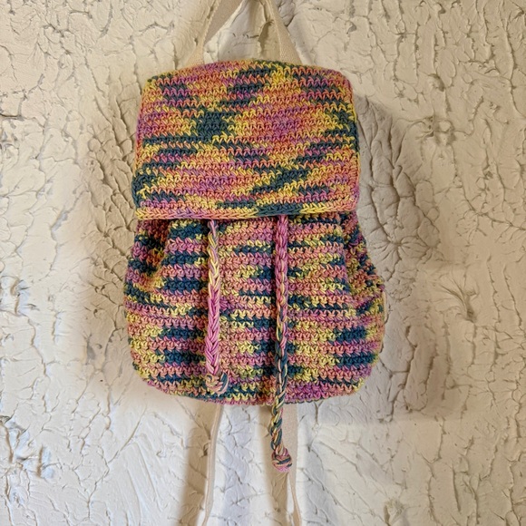 wild fable Handbags - Wild Fable Colorful Crochet Backpack
